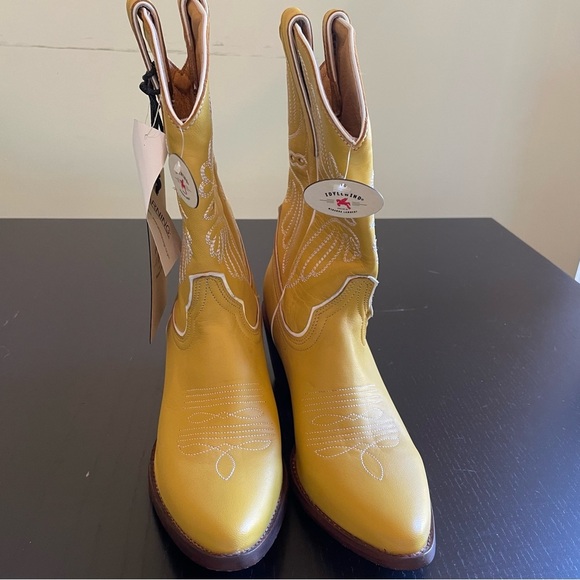 NEW Idyllwind Sunshine-Y Day Western Yellow Boots - Round Toe - Size 7B - Picture 4 of 10